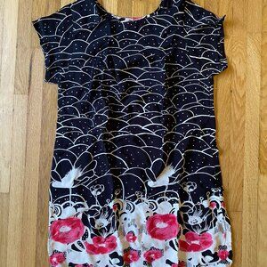 Lux Mini Dress Rayon Woven Size Medium